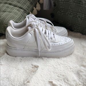 White Nike platform Sneakers